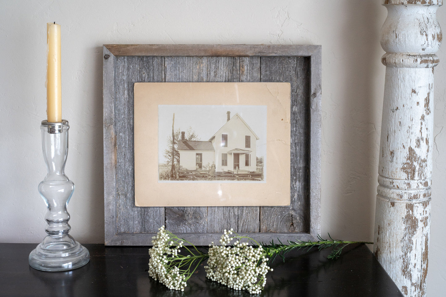 11" x 14" Gray Solid Wood Hanging Picture Frame