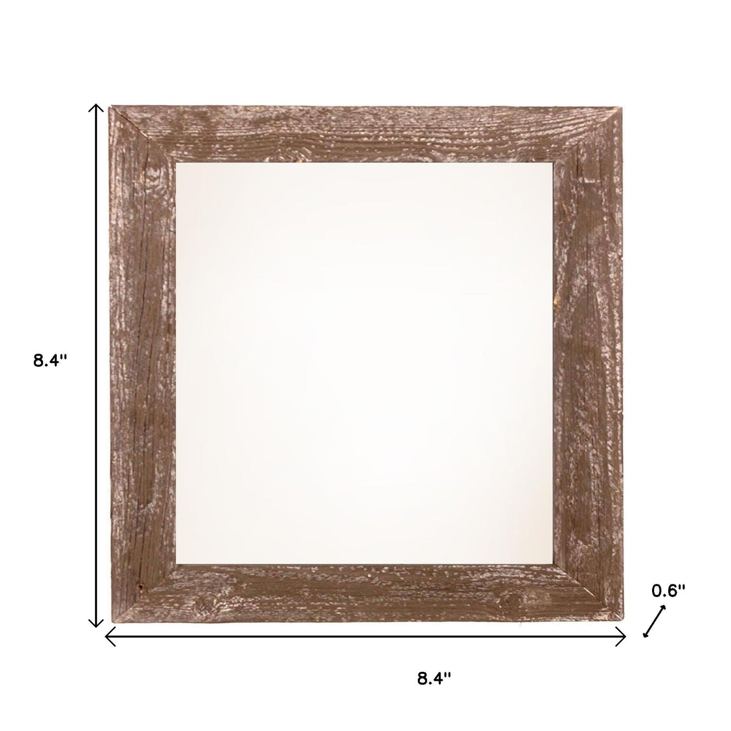 6" x 6" Brown Solid Wood Tabletop Picture Frame