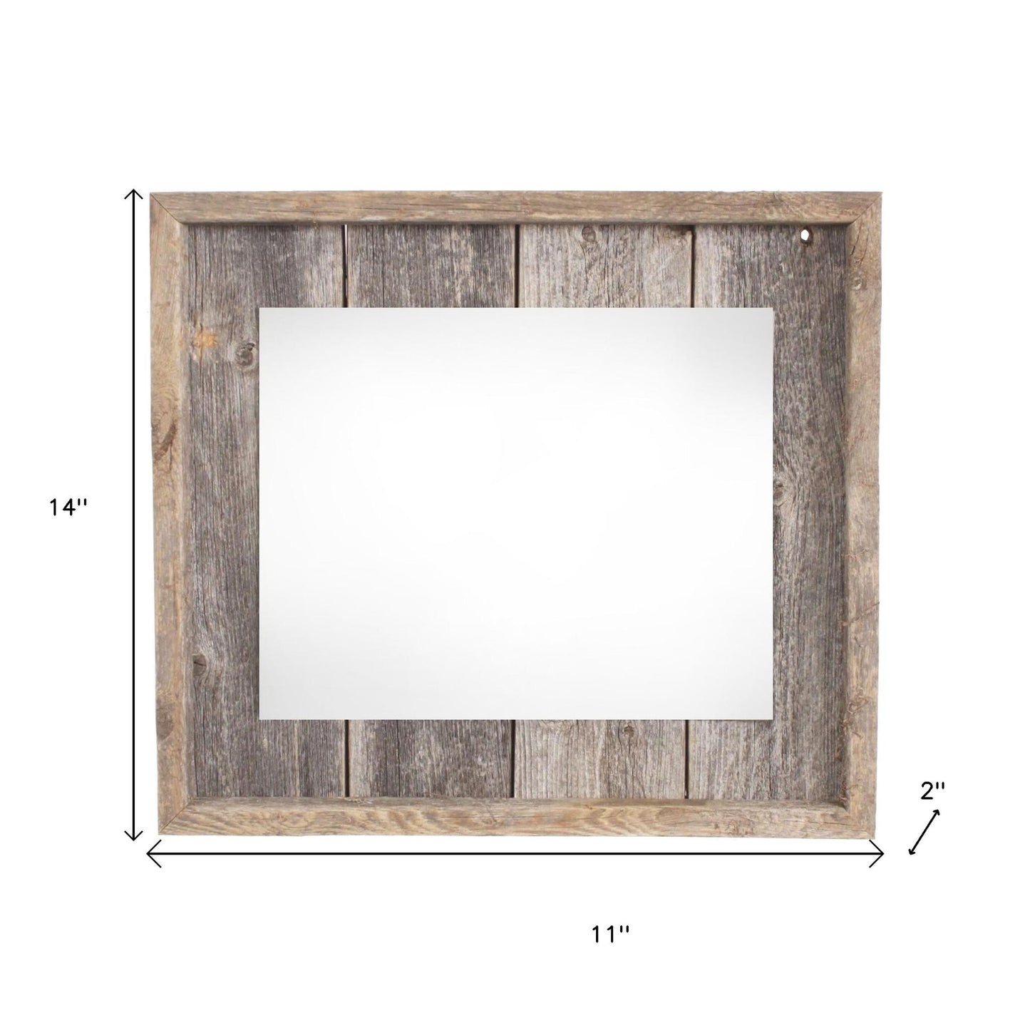 11" x 14" Gray Solid Wood Hanging Picture Frame